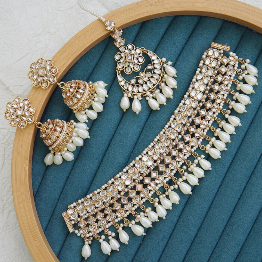 Kundan Jhumka Choker Set