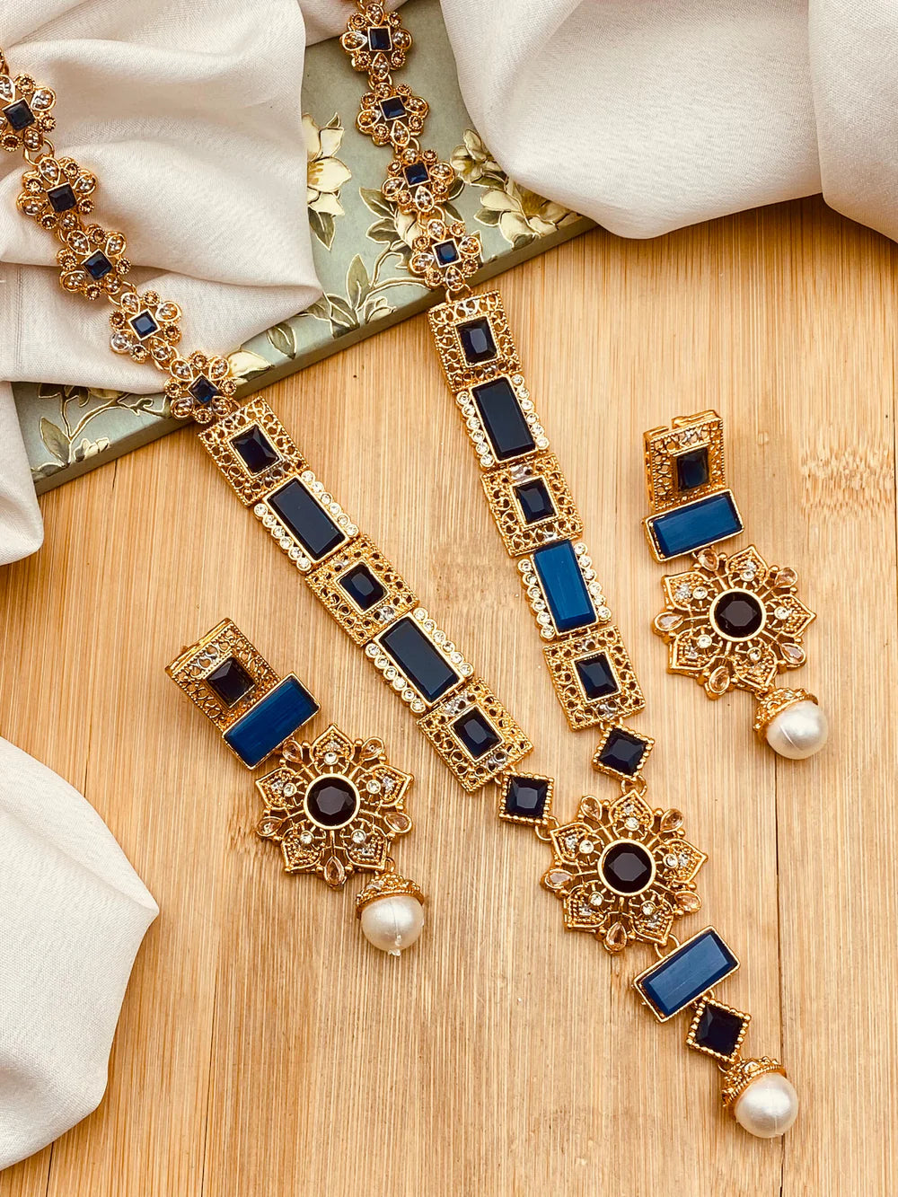 Fancy Mala Set with Earring