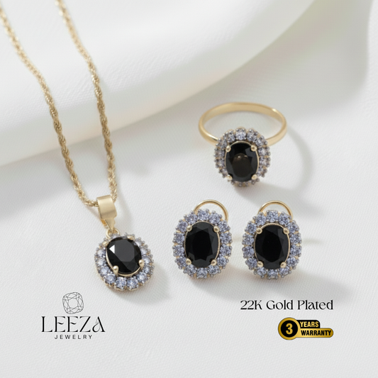 7 Colors | 22K Gold Plated Diamond Cut Jewelry Set | LS-449