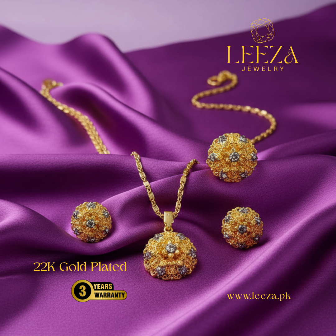 22K Gold Plated Locket Set | LS-599
