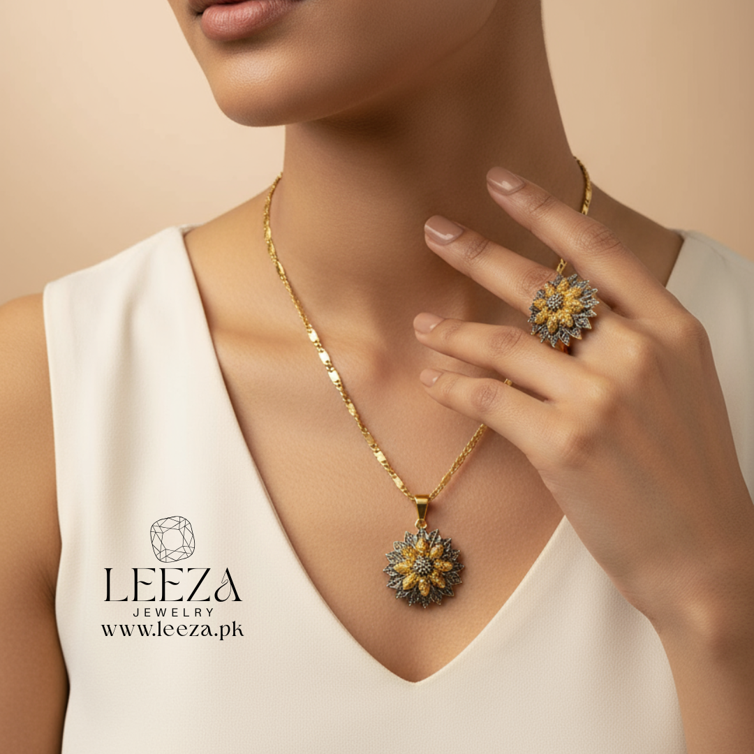 22K Gold Plated Locket Set | LS-590