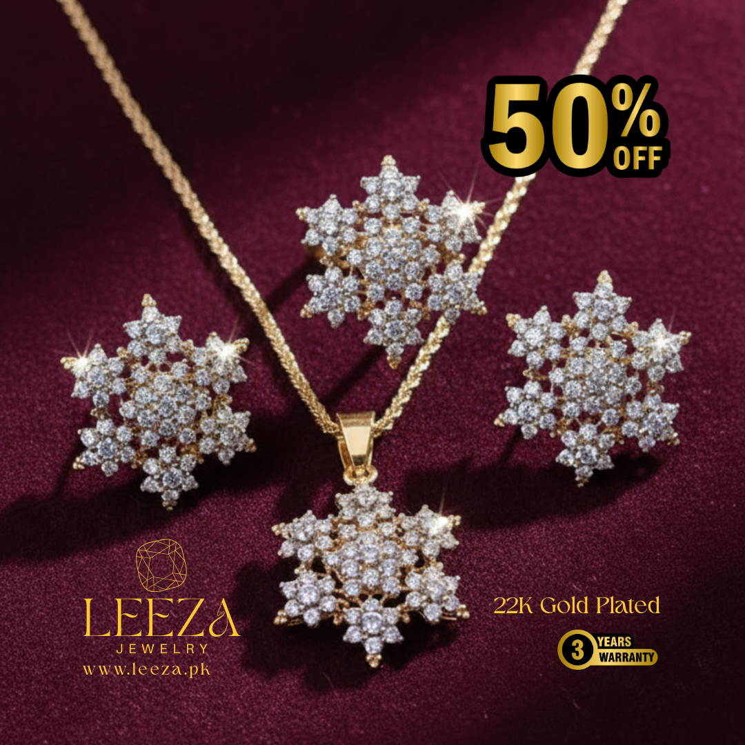 22K Gold Plated Diamond Cut Jewelry Set | LS-519
