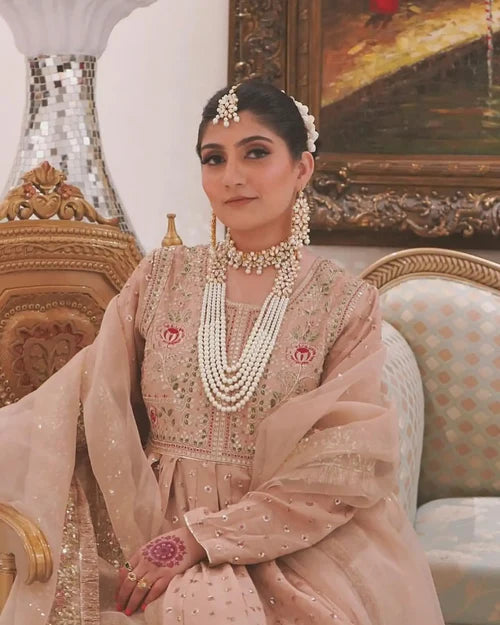 Mughlai Pearl Bridal Necklace Set with Pearls | 5 pcs