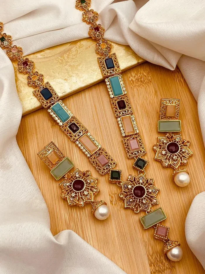 Fancy Mala Set with Earring
