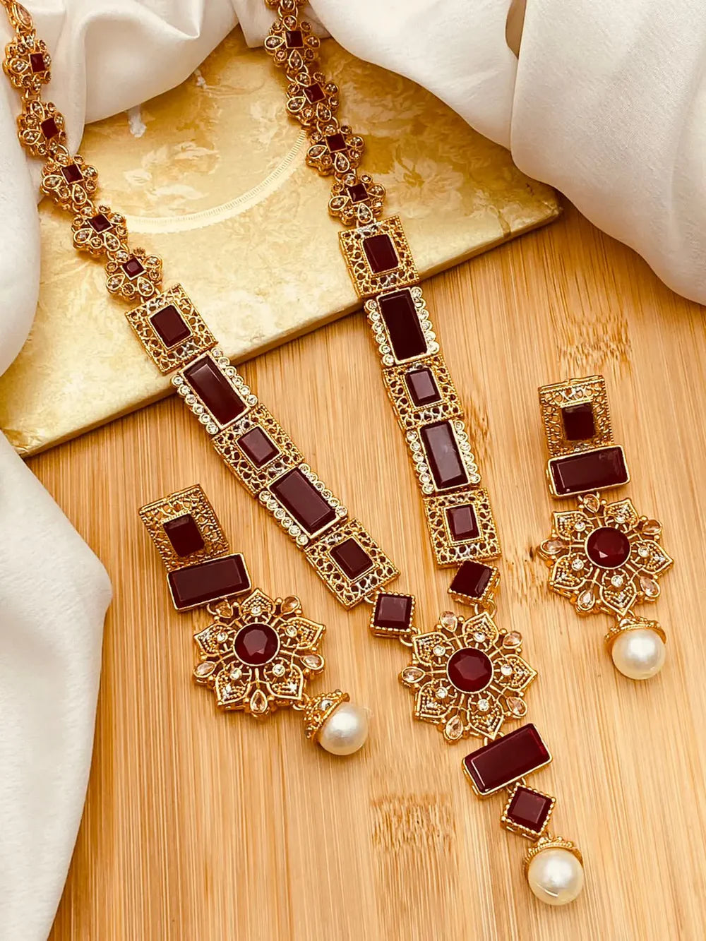 Fancy Mala Set with Earring